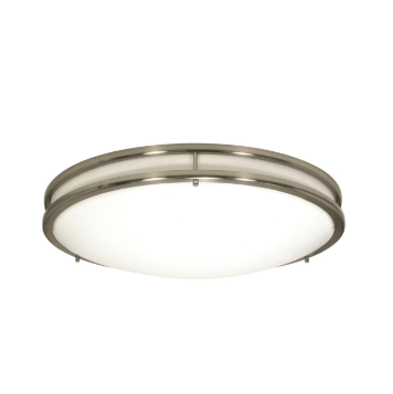 Nuvo 62-1637 Glamour LED 17 inch; Flush Mount Fixture; Brushed Nickel Finish; CCT Selectable 3K/4K/5K