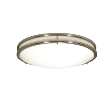 Nuvo 62-1638 Glamour LED 24 inch; Flush Mount Fixture; Brushed Nickel Finish; CCT Selectable 3K/4K/5K