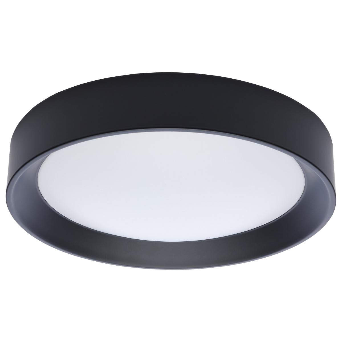 Nuvo 62-1696 Selene 13" 22W LED Flush Mount, CCT Selectable (2700K-5000K), Black Finish, High CRI 90