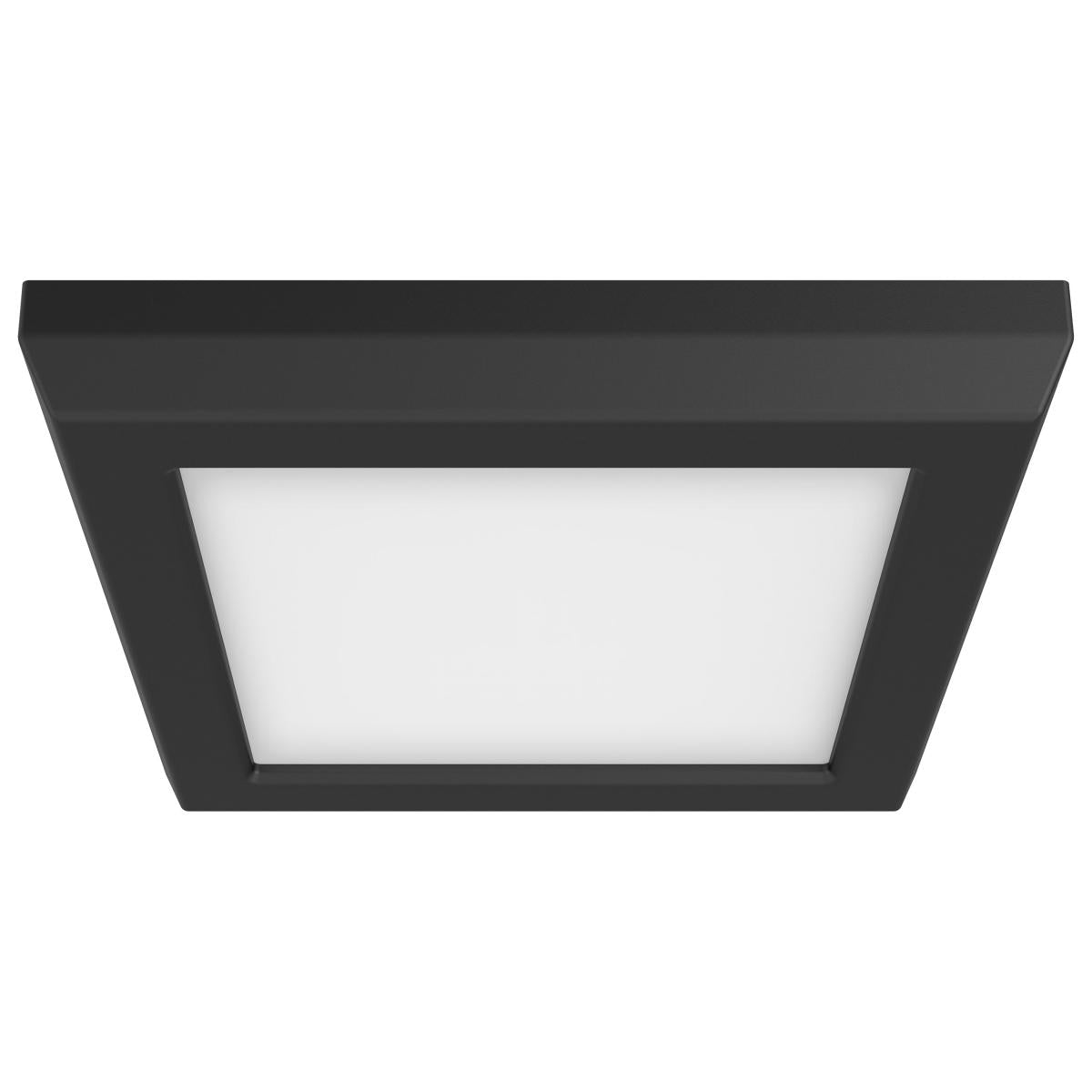 Nuvo 62-1705 Blink Pro 5" 9W LED Flush Mount, CCT Selectable (2700K-5000K), Square, Black Finish, Wet Rated