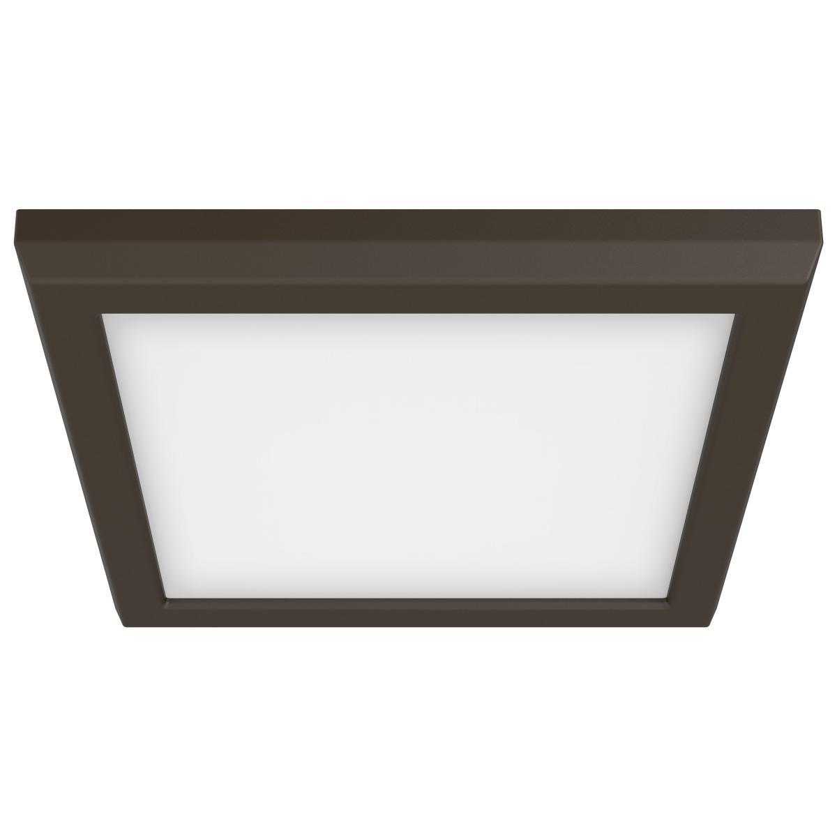 Nuvo 62-1716 Blink Pro 7" 11W LED Flush Mount, CCT Selectable (2700K-5000K), Square, Bronze Finish, Wet Rated