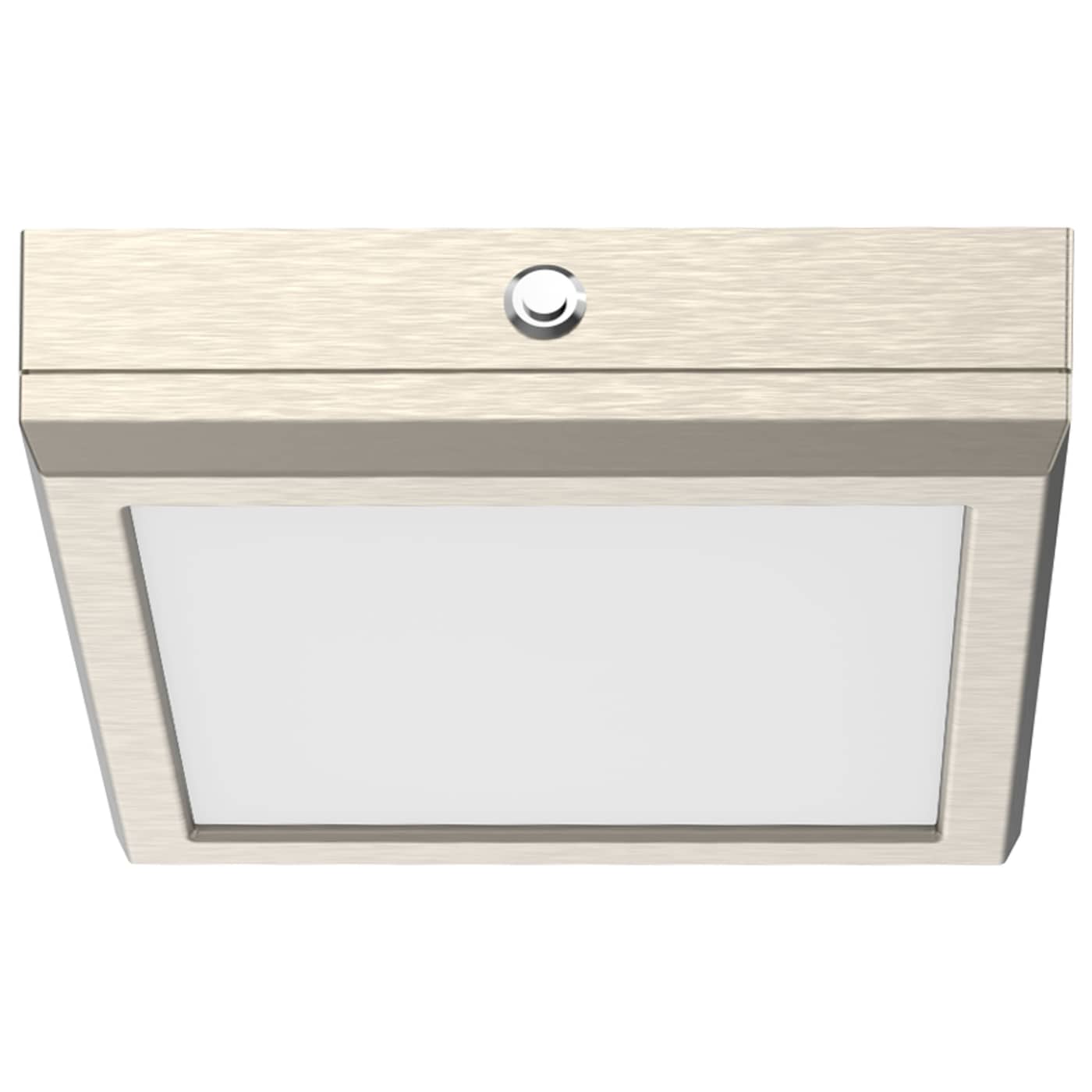 Nuvo 62-1717-EM 7 Inch Blink Pro Battery Backup - Square Shape - Finish: Brushed Nickel