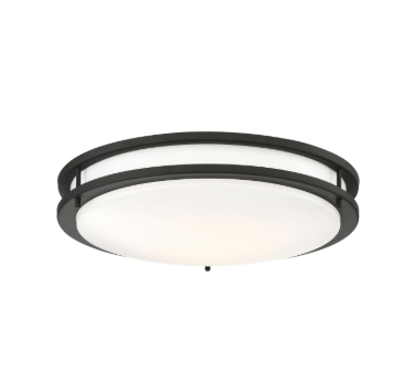 Nuvo 62-1737 Glamour LED 17 inch; Flush Mount Fixture; Black Finish; CCT Selectable 3000K/4000K/5000K