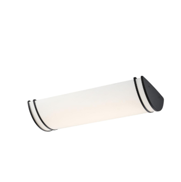 Nuvo 62-1739 Glamour LED 25 inch; Linear Flush Mount Fixture; Black Finish; CCT Selectable 3000K/4000K/5000K