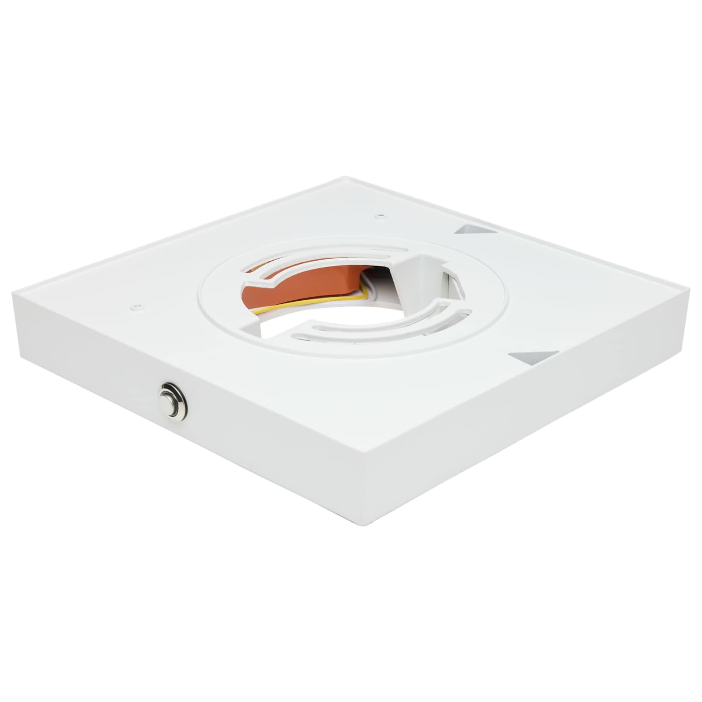 Nuvo 62-1747-EM 7 Inch Blink Pro Battery Backup - Round Square - Finish: White