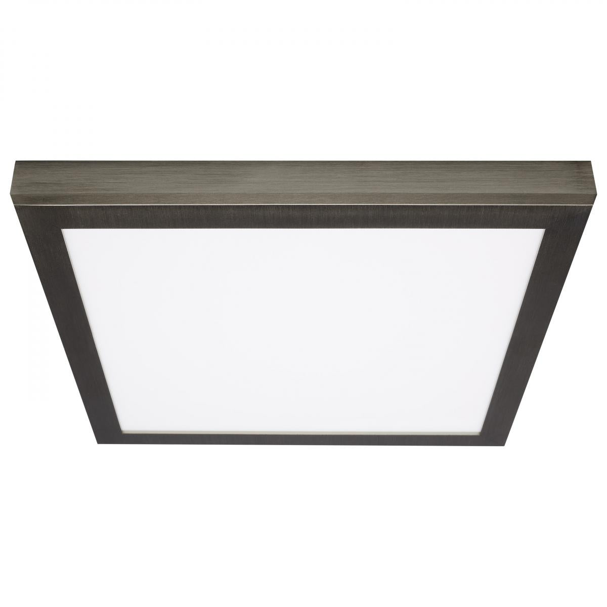 Nuvo 62-1799 BLINK Pro Plus 19.5W LED Surface Mount, 12" Square, CCT Selectable (2700K-5000K), 120/277V, 90 CRI, Dimmable, Brushed Nickel Finish