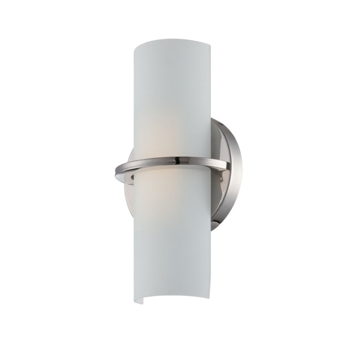 Nuvo 62-185 Tucker LED Wall Sconce, Color Temperature 3000K, Voltage 120V, Polished Nickel / Opal Glass