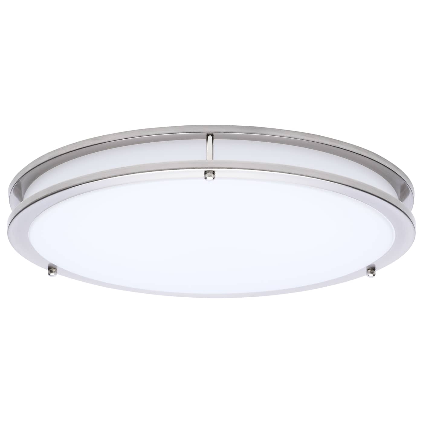 Nuvo 62-1877 Glamour BN LED 17 inch Flush Mount Ceiling Light -5CCT Selectable - Finish: Brushed Nickel