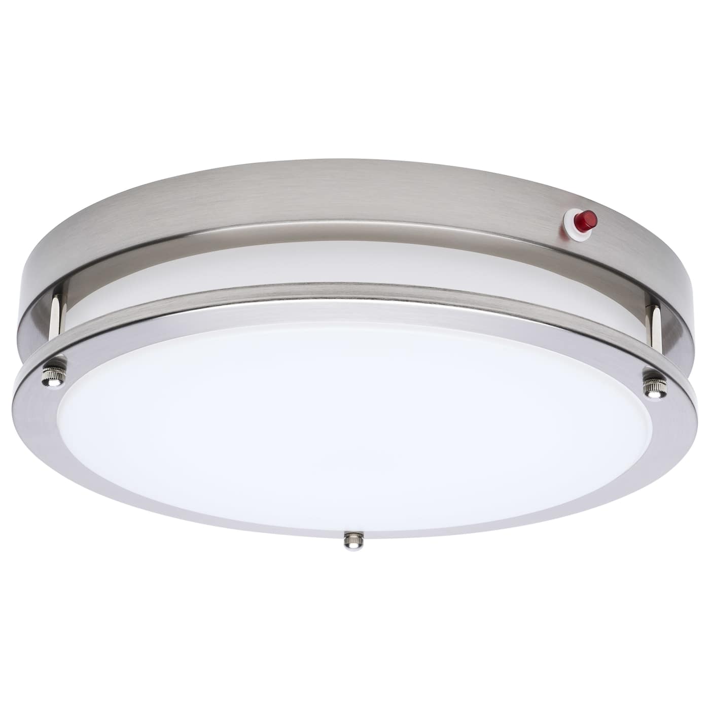 Nuvo 62-1890 Glamour LED 13 inch Flush Mount Ceiling Light - Emergency Battery - 5CCT Selectable - Finish: Brushed Nickel