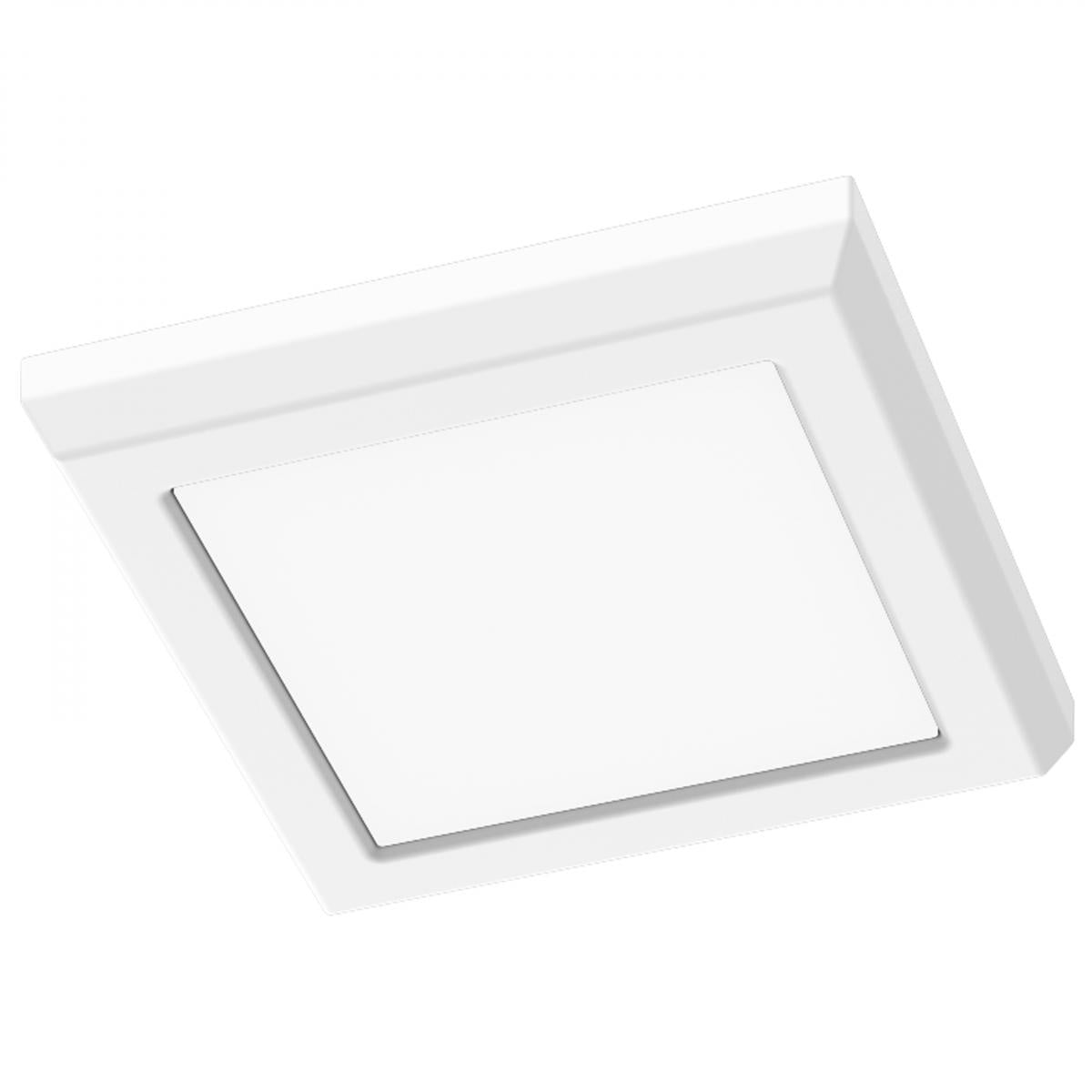 Nuvo 62-1904 5-in Square Blink Performer Fixture, Wattage 8W, Lumens 730 lm, Voltage 120V, Multi-Color Temperature, White
