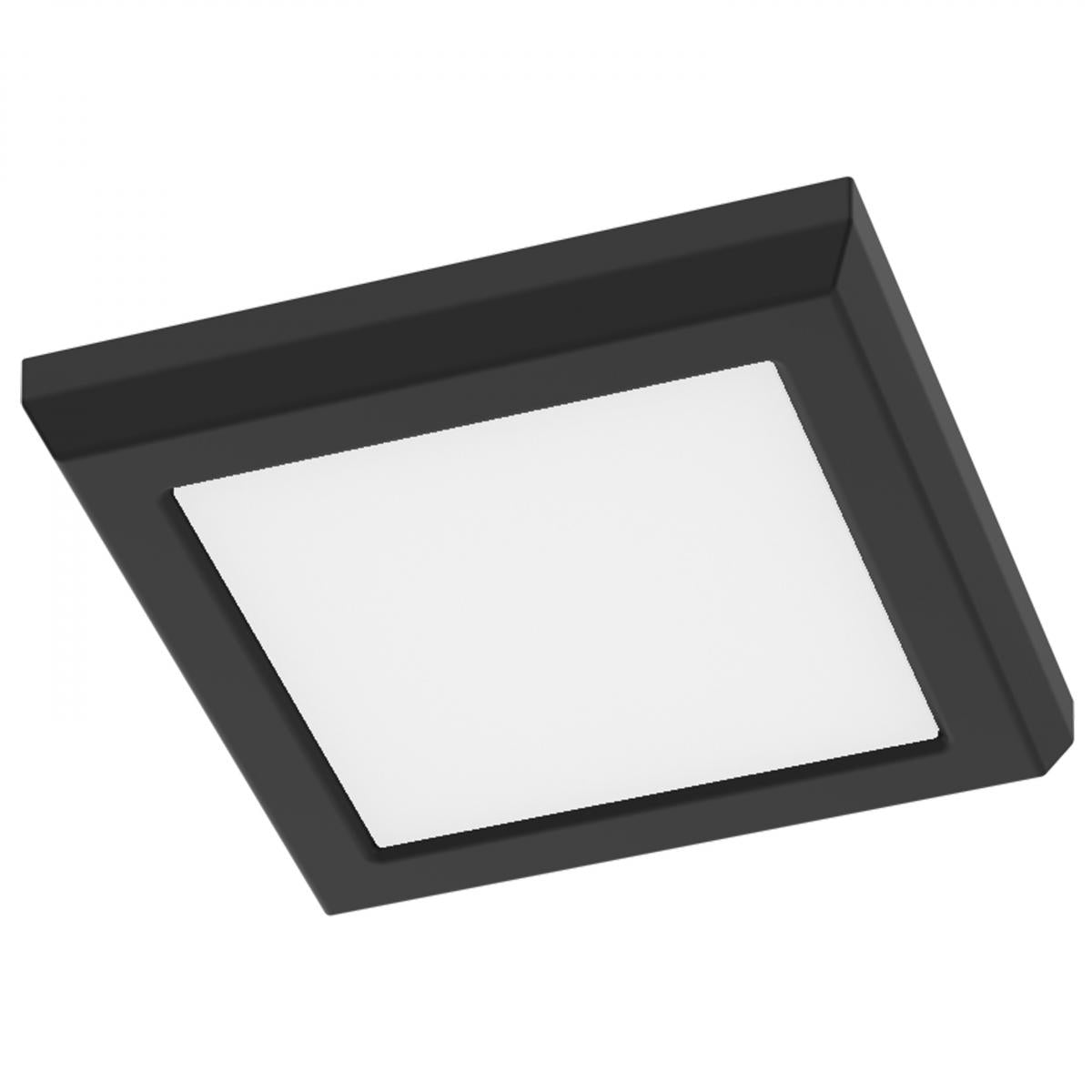 Nuvo 62-1905 5-in Square Blink Performer Fixture, Wattage 8W, Lumens 730 lm, Voltage 120V, Multi-Color Temperature, Black