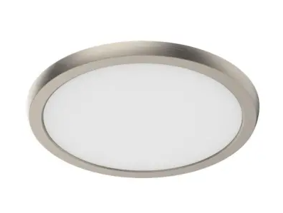 Nuvo 62-1923 9-in Round Blink Performer Fixture, Wattage 11W, Lumens 1150 lm, Voltage 120V, Multi-Color Temperature, Nickel