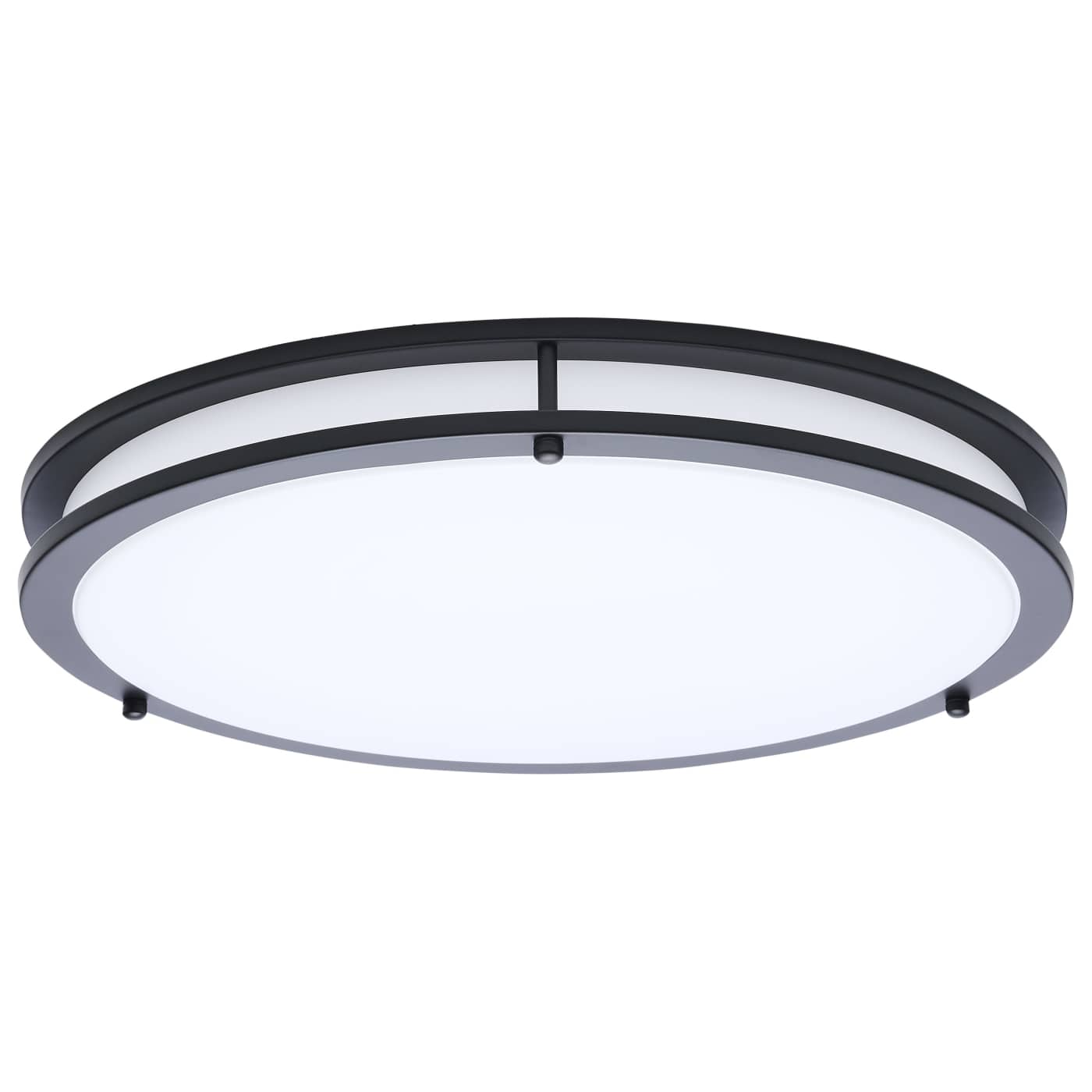 Nuvo 62-1977 Glamour LED 17 inch Flush Mount Ceiling Light - 5CCT Selectable - Finish: Black