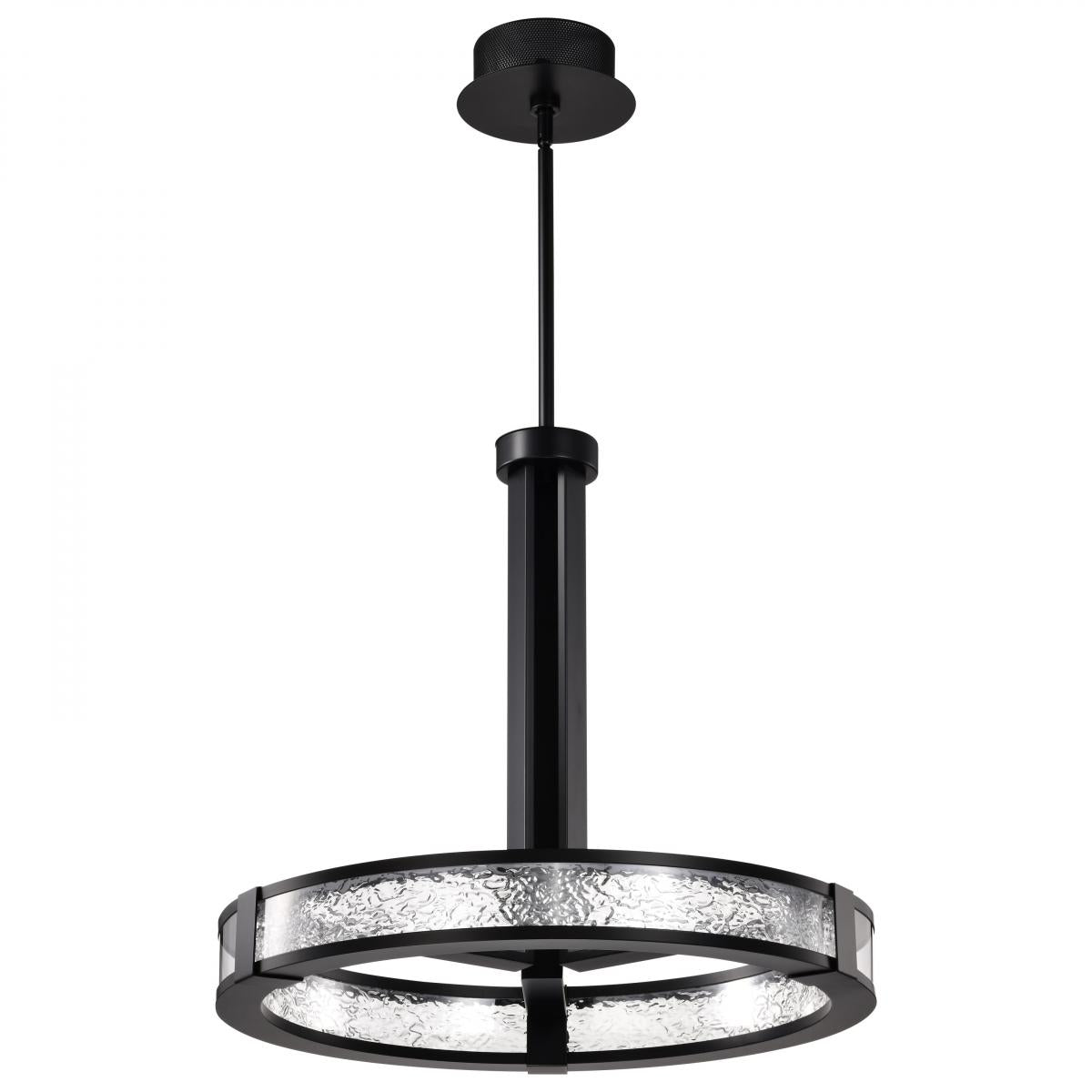 Nuvo 62-2003 LED Darrow 24" Pendant, 40 Watt, 120V-277V, Matte Black, Acrylic Panels