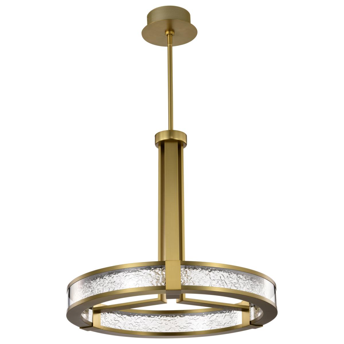 Nuvo 62-2013 LED Darrow 24" Pendant, 40 Watt, 120V-277V, Vintage Brass, Acrylic Panels