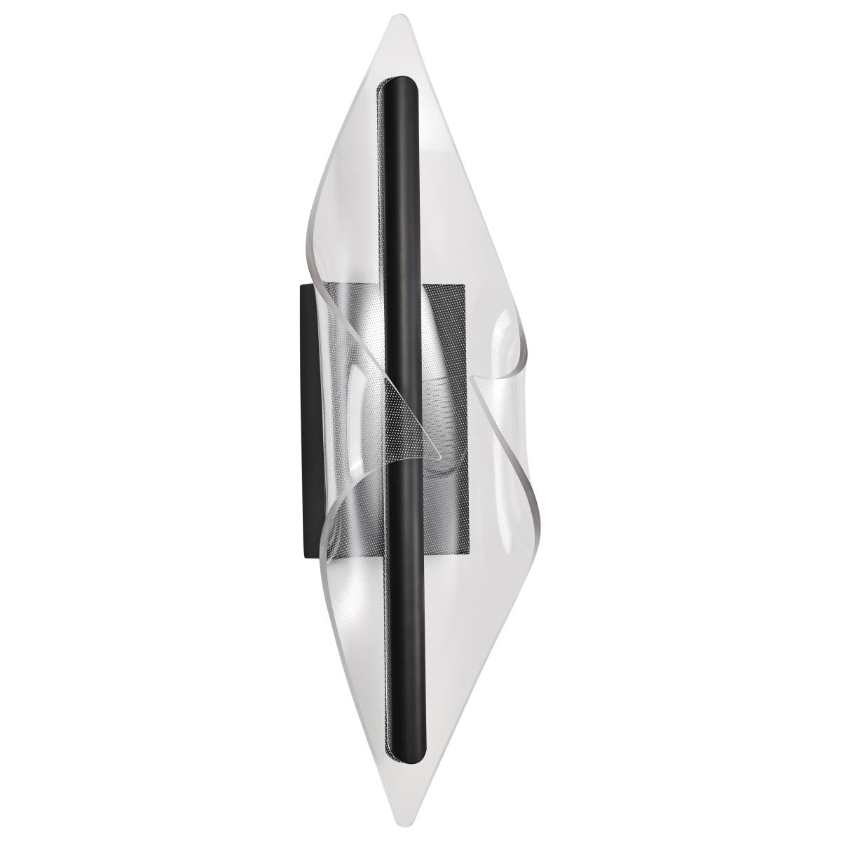 Nuvo 62-2022 LED Geneva 24" Large Wall Sconce, 27 Watt, 120V, Matte Black, Silk Screened Acrylic Lens