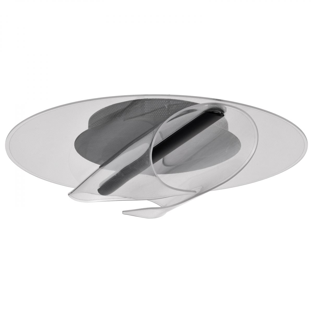 Nuvo 62-2024 LED Geneva 18" Flush Mount, 24 Watt, 120V, Matte Black, Silk Screened Acrylic Lens