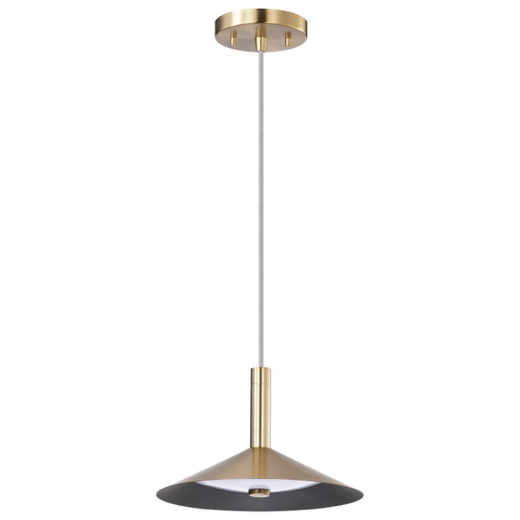 Nuvo 62-2091 10" Corrine LED Pendant Light - Wattage 18W - CCT Selectable - Burnished Brass Finish
