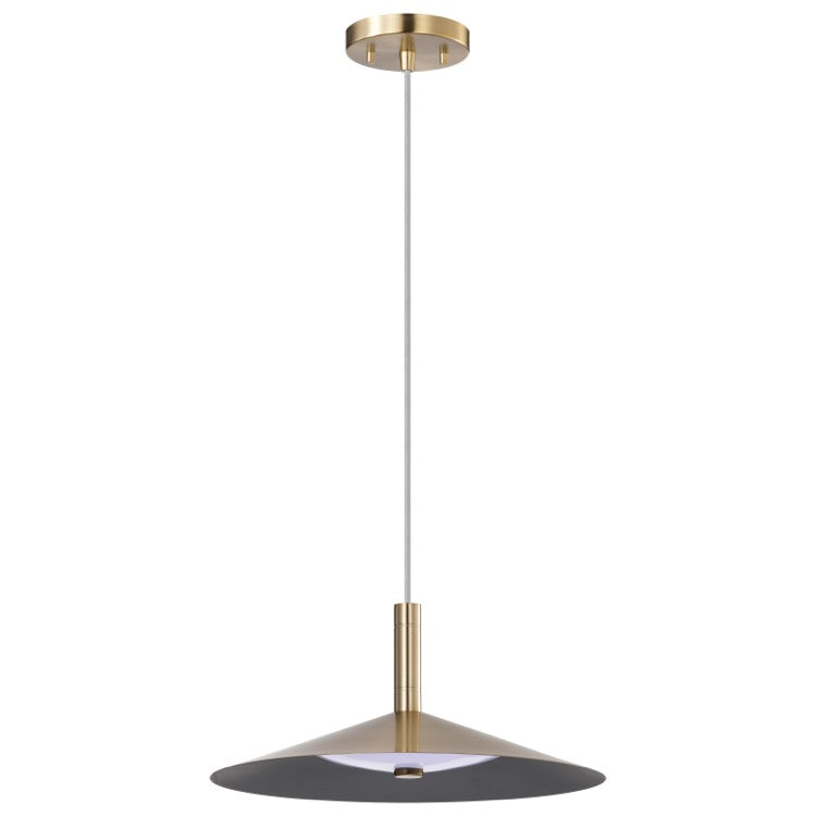 Nuvo 62-2092 14" Corrine LED Pendant Light - Wattage 18W - CCT Selectable - Burnished Brass Finish