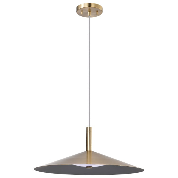 Nuvo 62-2093 18" Corrine LED Pendant Light - Wattage 25W - CCT Selectable - Burnished Brass Finish