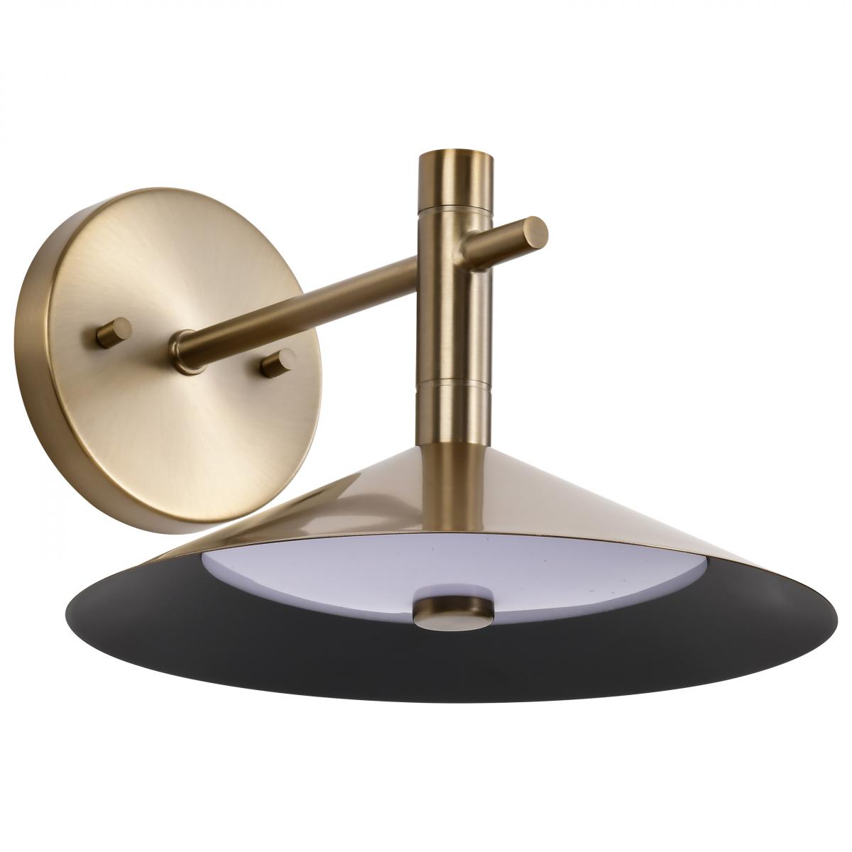 Nuvo 62-2094 Corrine 10" LED Wall Sconce, 18W, CCT Selectable, Burnished Brass, Dimmable