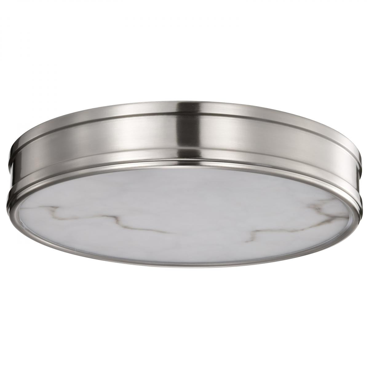 Nuvo 62-2111 Kendall 14" LED Flush Mount, 25W, CCT Selectable, Brushed Nickel, Alabaster Glass, Dimmable