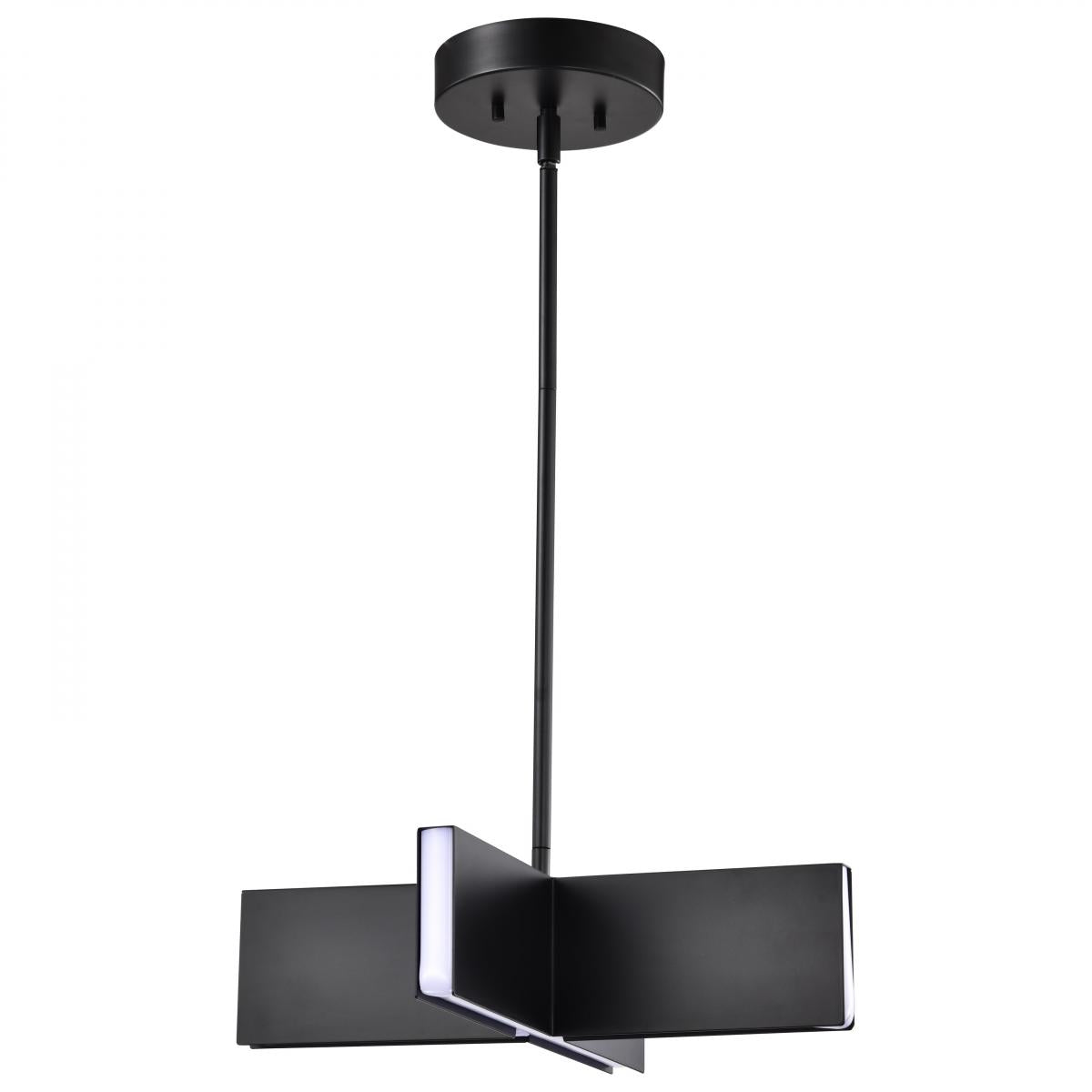 Nuvo 62-2141 Blaine 16" LED Pendant, 18W, 3000K, Matte Black, Acrylic Lens, Dimmable