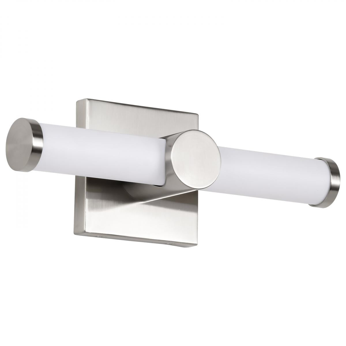 Nuvo 62-2211 Bowman 12" LED Vanity, 13W, 3000K, Brushed Nickel, Acrylic Lens, Dimmable