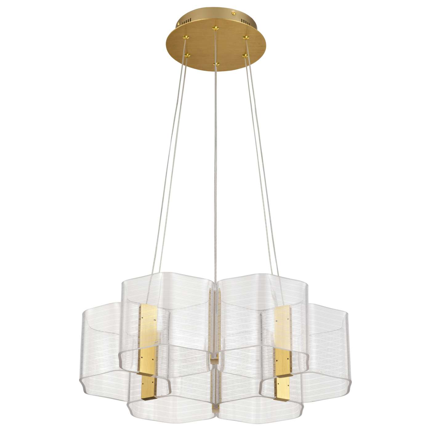 Nuvo 62-2403 Kenzo LED 6 inch Chandelier Ceiling Light - CCT: 3000K - Finish: Polished Anodized Bronze