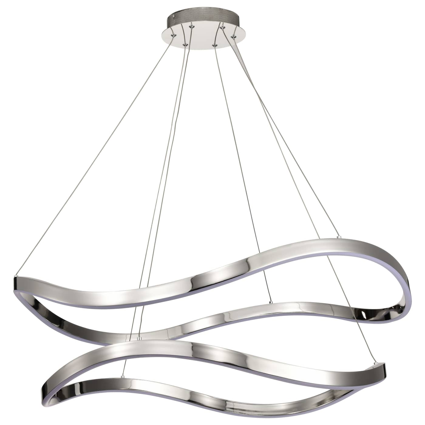 Nuvo 62-2431 Sylas LED 36 inch Pendant Ceiling Light - CCT: 3000K - Finish: Polished Nickel