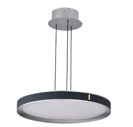 Nuvo 62-3001 Bandon LED Pendant Light - 20IN - 20W - 3000K - Gray with Blue Wrap - 120-277V