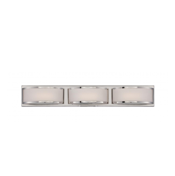 Nuvo 62-313 Mercer - (3) LED Wall Sconce with Frosted Glass - Polished Nickel Finish