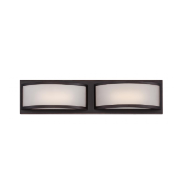 Nuvo 62-315 Mercer - (2) LED Wall Sconce with Frosted Glass - Georgetown Bronze Finish