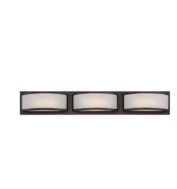 Nuvo 62-316 Mercer - (3) LED Wall Sconce with Frosted Glass - Georgetown Bronze Finish