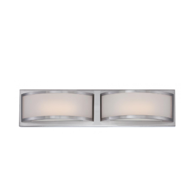 Nuvo 62-318 Mercer - (2) LED Wall Sconce with Frosted Glass - Brushed Nickel Finish