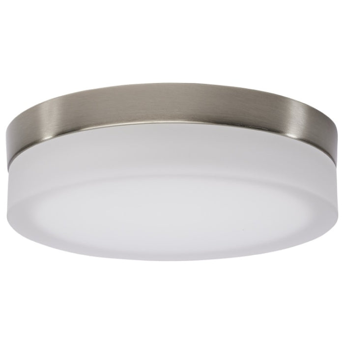 Nuvo 62-558 Pi LED Flush Mount, 9IN,  Multi-Color Temperature, Voltage 120V, Brushed Nickel / Frosted Etched Glass