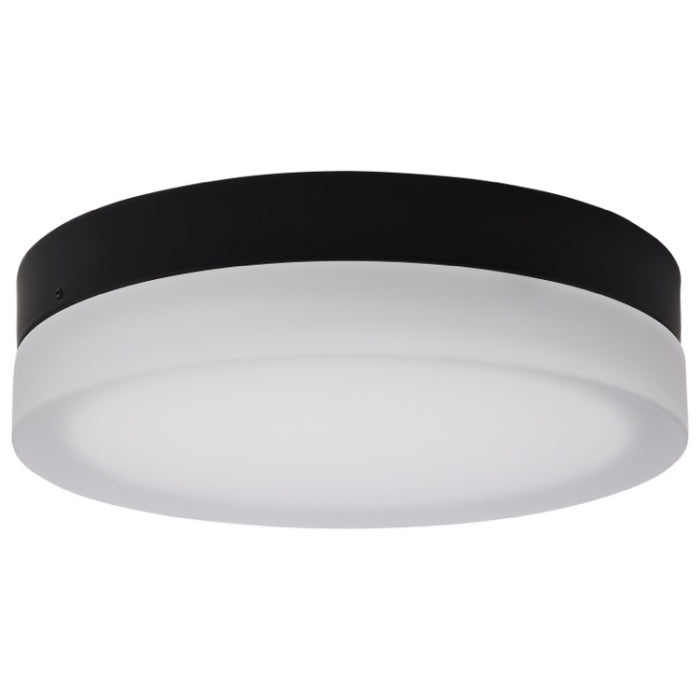 Nuvo 62-569 Pi LED Flush Mount, 11IN, Multi-Color Temperature, Voltage 120V, Black / Frosted Etched Glass