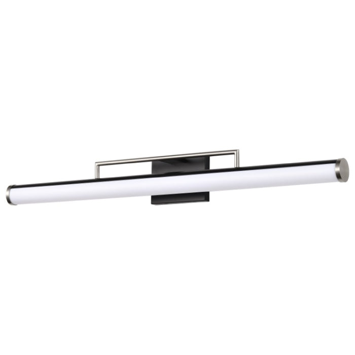 Nuvo 62-659 Solano LED Vanity Fixture - 36inches - CCT 3000K - 120V - Black / Brushed Nickel Finish