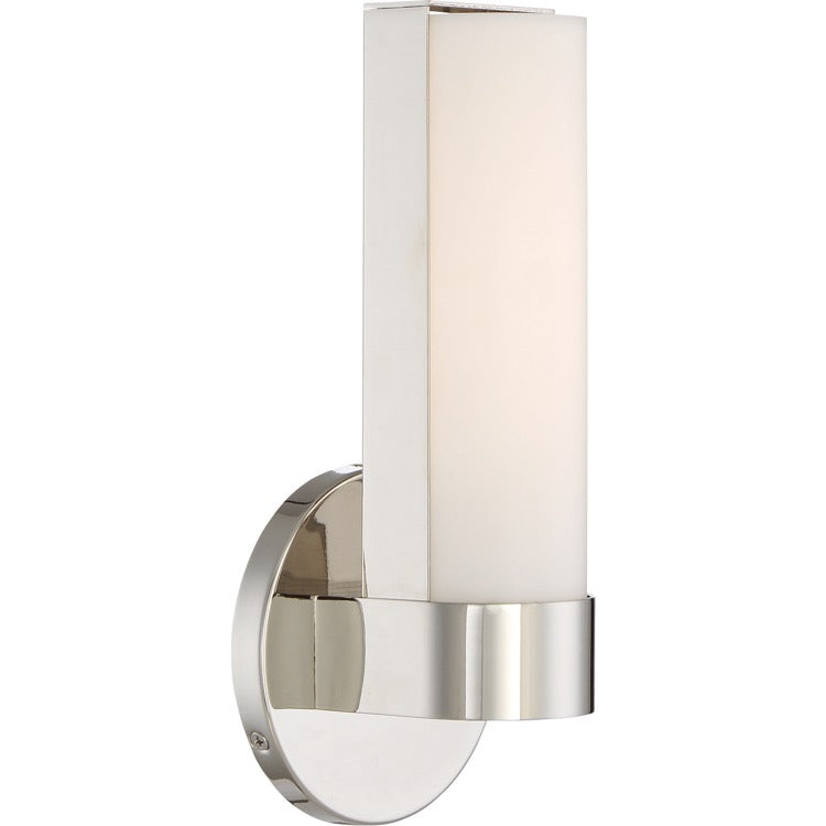 Nuvo 62-721 10" Bond LED Wall Sconce - Color Temperature 3000K - Voltage 120V - Polished Nickel Finish