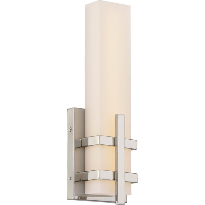 Nuvo 62-871 Grill LED Wall Sconce, Color Temperature 3000K, Voltage 120V, Polished Nickel