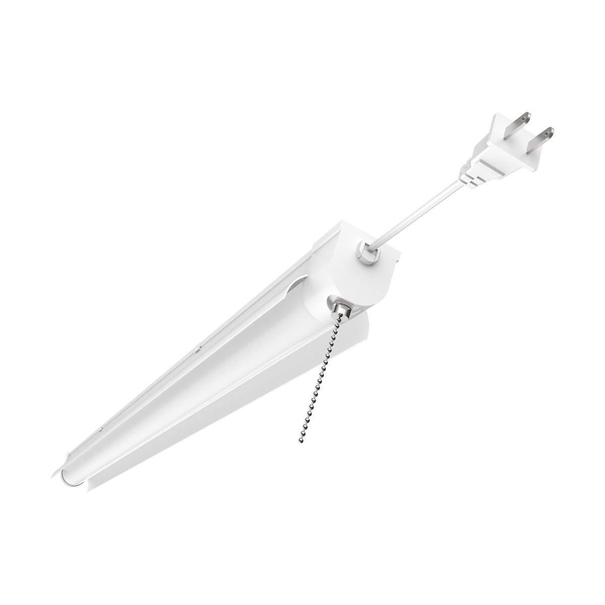 Nuvo 62-927 LED 34W 3FT Shop Light, White, 4000K Cool White, 3000 Lumens, Pull Chain, Damp Rated