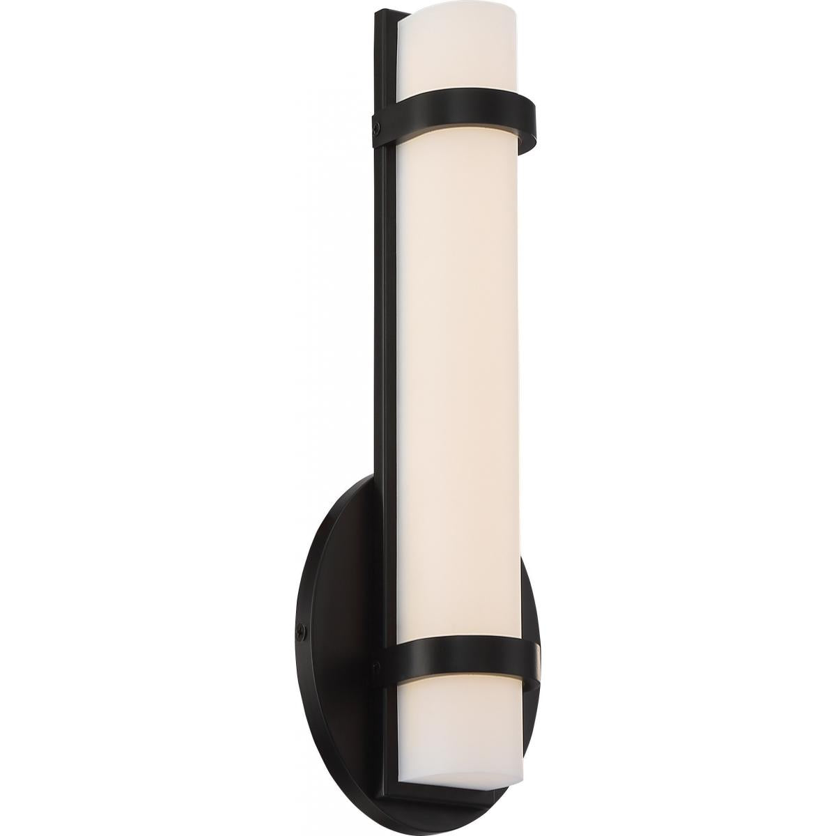 Nuvo 62-933 Slice 12" LED Wall Sconce, Aged Bronze, 3000K Warm White, Dimmable, Damp Rated