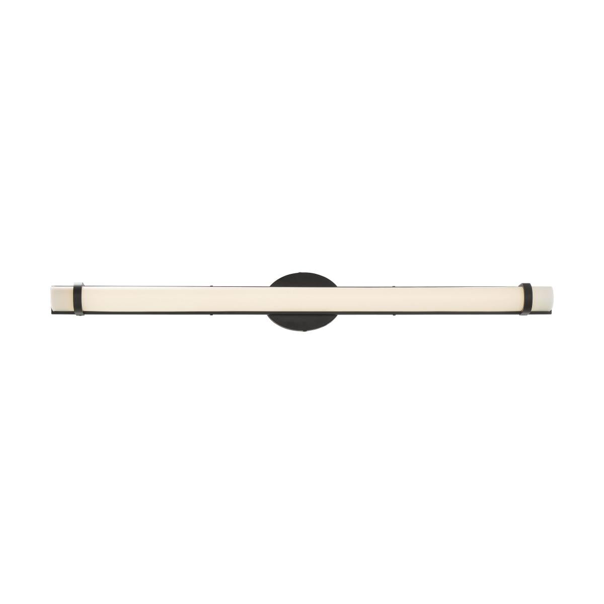 Nuvo 62-936 Slice 36" LED Vanity Light, Aged Bronze, 3000K Warm White, Dimmable, Damp Rated