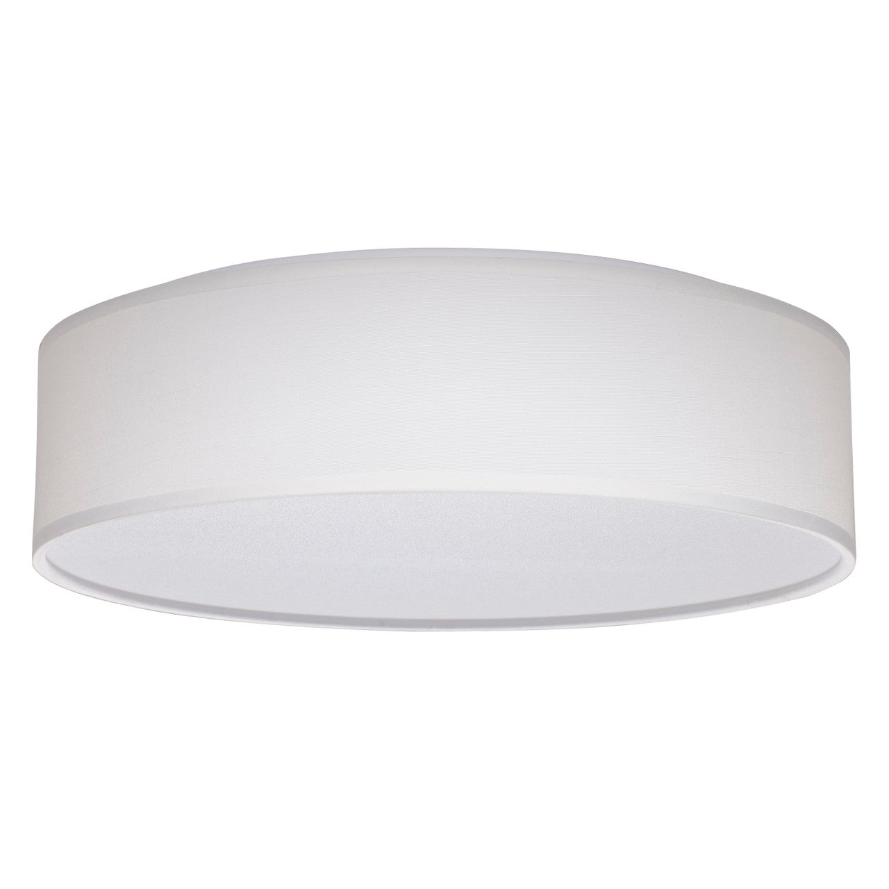 Nuvo 62-999 15-in LED Fabric Drum Flush Mount, Wattage 20W, Voltage 120V, Multi-Color Temperature, White