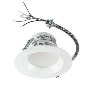 Keystone KT-RDLED18PS-6A-9CSE-VDIM 6-in Commercial Downlight, 90 CRI, Selectable Wattage, Voltage 120V-277V, Color Temperature