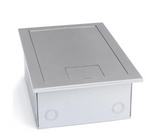 Lew Electric 6200-SS Recessed Floor Box for Concrete, Raised or Wood Floor 6 Gang-Stainless Steel