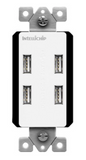 Enerlites 62000-4USB58-W 4-Port USB Chargers 5.8A, White Finish