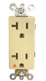 Enerlites 62000-IG-TR-I 20A Islolated Ground Tamper-Resistant Duplex GFCI Receptacle, 5-20R, Ivory Finish