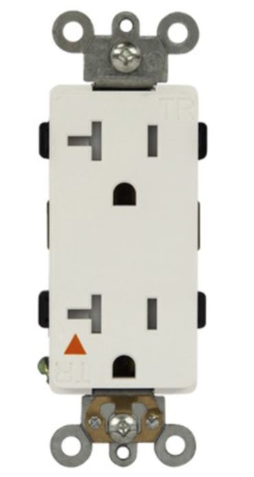 Enerlites 62000-IG-TR-W 20A Islolated Ground Tamper-Resistant Duplex GFCI Receptacle, 5-20R, White Finish