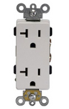 Enerlites 62001-W 20A Commercail Grade Self-Ground Decorator Receptacle W/ 120V, White Finish